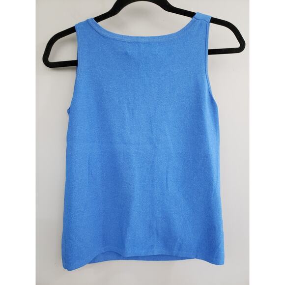 Vintage‎ Joseph A Womens Buckle Strap Sleeveless Top Large BLUE - Picture 5 of 5